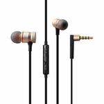 awei ES-70TY TPE In-ear Wire Control Earphone with Mic, For iPhone, iPad, Galaxy, Huawei, Xiaomi, LG, HTC and Other Smartphones(Gold)
