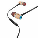 awei ES-80TY TPE Wood In-ear Wire Control Earphone with Mic, For iPhone, iPad, Galaxy, Huawei, Xiaomi, LG, HTC and Other Smartphones(Blue)