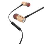awei ES-80TY TPE Wood In-ear Wire Control Earphone with Mic, For iPhone, iPad, Galaxy, Huawei, Xiaomi, LG, HTC and Other Smartphones(Silver)