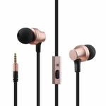 awei ES910i TPE In-ear Wire Control Earphone with Mic, For iPhone, iPad, Galaxy, Huawei, Xiaomi, LG, HTC and Other Smartphones(Rose Gold)
