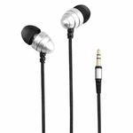 awei ES-Q2 Nylon Weave Conch Shape In-ear Earphone, For iPhone, iPad, Galaxy, Huawei, Xiaomi, LG, HTC and Other Smartphones(Silver)