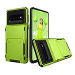 Shockproof TPU + PC Protective Case for Galaxy S10, with Card Slot (Green)
