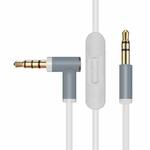 ZS0087 3.5mm Male to Male Earphone Cable with Mic & Wire-controlled, Cable Length: 1.4m(White)