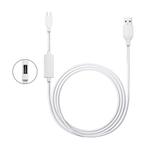 OTG-Y-02 USB 2.0 Male to Micro USB Male + USB Female OTG Charging Data Cable for Android Phones / Tablets with OTG Function, Length: 1.1m (White)