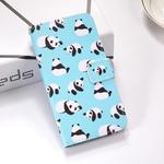 Pandas Pattern Colored Drawing Horizontal Flip Leather Case for Galaxy M10 / A10, with Holder & Card Slots & Wallet & Lanyard