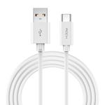 ROCK C4 5A USB-C / Type-C to USB Charge Sync Round Data Cable, Length : 1m (White)