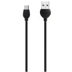 awei CL-61 2 in 1 2.5A Micro USB Charging + Transmission Aluminum Alloy Braided Data Cable, Length: 1m(Black)