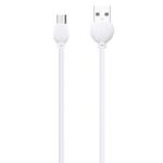 awei CL-61 2 in 1 2.5A Micro USB Charging + Transmission Aluminum Alloy Braided Data Cable, Length: 1m(White)