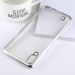 Ultra-thin Electroplating Soft TPU Protective Back Cover Case for Galaxy M10 (Silver)
