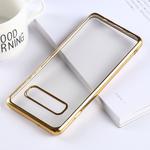 Ultra-thin Electroplating Soft TPU Protective Back Cover Case for Galaxy S10 (Gold)