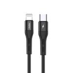 TOTUDESIGN BPD-002 Soft Series 8 Pin PD3.0 Quick Charging Cable, Length: 1m (Black)