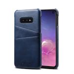 Suteni Calf Texture Protective Case for Galaxy S10 E, with Card Slots (Blue)