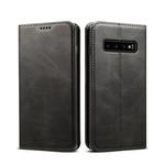 Suteni Calf Texture Horizontal Flip Leather Case for Galaxy S10 Plus, with Holder & Card Slots & Wallet (Black)