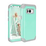 For Galaxy S8 Dropproof 3 in 1 No gap in the middle Silicone sleeve for mobile phone(Green)