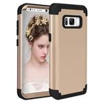 For Galaxy S8 Dropproof 3 in 1 No gap in the middle Silicone sleeve for mobile phone(Gold)