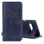 Magnetic Retro Crazy Horse Texture Horizontal Flip Leather Case for Galaxy S10 5G, with Holder & Card Slots & Photo Frame (Blue)