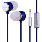 ALEXPRO E110i 1.2m In-Ear Bass Stereo Wired Control Earphones with Mic, For iPhone, iPad, Galaxy, Huawei, Xiaomi, LG, HTC and Other Smartphones(Blue)