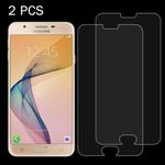 2 PCS For Galaxy J5 Prime 0.26mm 9H Surface Hardness 2.5D Explosion-proof Tempered Glass Screen Film