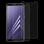 2 PCS for Galaxy A8 (2018) 0.26mm 9H Surface Hardness 2.5D Curved Edge Tempered Glass Screen Protector