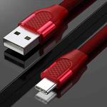 JOYROOM S-M359 1m 2.4A USB to USB-C / Type-C U Shape Aluminum Fast Charging & Data Flat Cable, For Galaxy S8 & S8 + / LG G6 / Huawei P10 & P10 Plus / Xiaomi Mi6 & Max 2 and other Smartphones(Red)