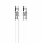 WK WDC-188 Qjie Series 100W USB-C/Type-C to USB-C/Type-C Fast Charge Data Cable, Length: 1m (White)