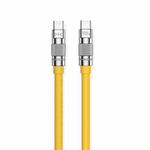 WK WDC-188 Qjie Series 100W USB-C/Type-C to USB-C/Type-C Fast Charge Data Cable, Length: 1m (Yellow)