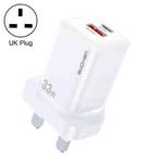 WK WP-U140 33W Power Series USB+USB-C/Type-C Fast Charger, Specifications: UK Plug(White)