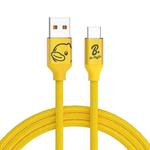 MOMAX DA20Y 6A B.Duck Version USB to USB-C/Type-C Braided Data Cable, Length: 1.2m (Yellow)