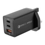 MOMAX UM30 PD 67W Fast Charger Power Adapter, UK Plug(Black)