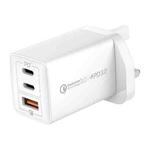 MOMAX UM30 PD 67W Fast Charger Power Adapter, UK Plug(White)