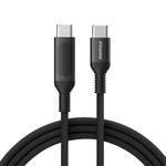 MOMAX DC22 1.2m USB-C / Type-C to USB-C / Type-C PD 100W Digital Display Braided Data Sync Charge Cable (Black)