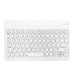 X3 10 inch Universal Tablet Round Keycap Wireless Bluetooth Keyboard (White)