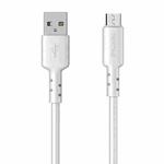 WEKOME WDC-01 Tidal Energy Series 3A USB to Micro USB PVC Data Cable, Length: 1m (White)