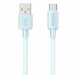 WEKOME WDC-03 Tidal Energy Series 6A USB to USB-C/Type-C Braided Data Cable, Length: 1m (Blue)