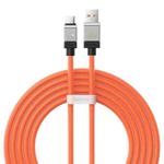 Baseus Cool Play Series CAKW000707 100W USB to USB-C / Type-C Fast Charging Data Cable, Length: 2m(Orange)