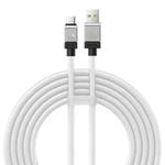 Baseus Cool Play Series CAKW000702 100W USB to USB-C / Type-C Fast Charging Data Cable, Length: 2m(White)