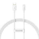 Baseus P10320102214-01 100W USB to USB-C / Type-C Fast Charging Data Cable, Length: 1m(White)