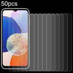 50pcs 0.26mm 9H 2.5D High Aluminum Tempered Glass Film For Samsung Galaxy A14 5G / 4G / M14