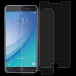 2 PCS 0.26mm 9H 2.5D Tempered Glass Film for Galaxy C7 Pro