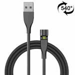 1m 540 Degree Rotating USB Magnetic Charging Cable, No Charging Head (Black)