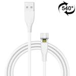 1m 540 Degree Rotating USB Magnetic Charging Cable, No Charging Head (White)