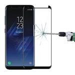 For Galaxy S8+ / G955 0.26mm 9H Surface Hardness 3D Explosion-proof Non-full Screen Curved Case Friendly Tempered Glass Film with Fully Adhesive(Black)