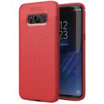 For Galaxy S8 + / G9550 Litchi Texture TPU Protective Back Cover Case(Red)