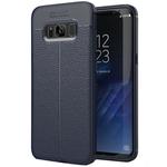 For Galaxy S8 Litchi Texture TPU Protective Back Cover Case (navy)