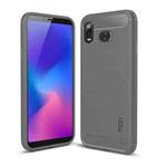 MOFI Brushed Texture Carbon Fiber TPU Case for Galaxy A6s(Grey)