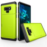Shockproof Rugged Armor Protective Case for Galaxy Note 9, with Card Slot(Green)