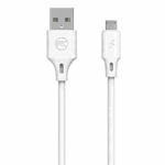 WK WDC-092 2m 2.4A Max Output Full Speed Pro Series USB to Micro USB Data Sync Charging Cable (White)