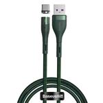 Baseus 5A USB to USB-C / Type-C Zinc Magnetic Fast Charging Sync Data Cable, Length: 1m(Dark Green)