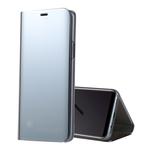For Galaxy S9 PU Electroplating Mirror Horizontal Flip Leather Case with Holder(Silver)