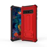 For Galaxy S10e Ultra-thin Shockproof PC + TPU Armor Protective Case with Holder(Red)